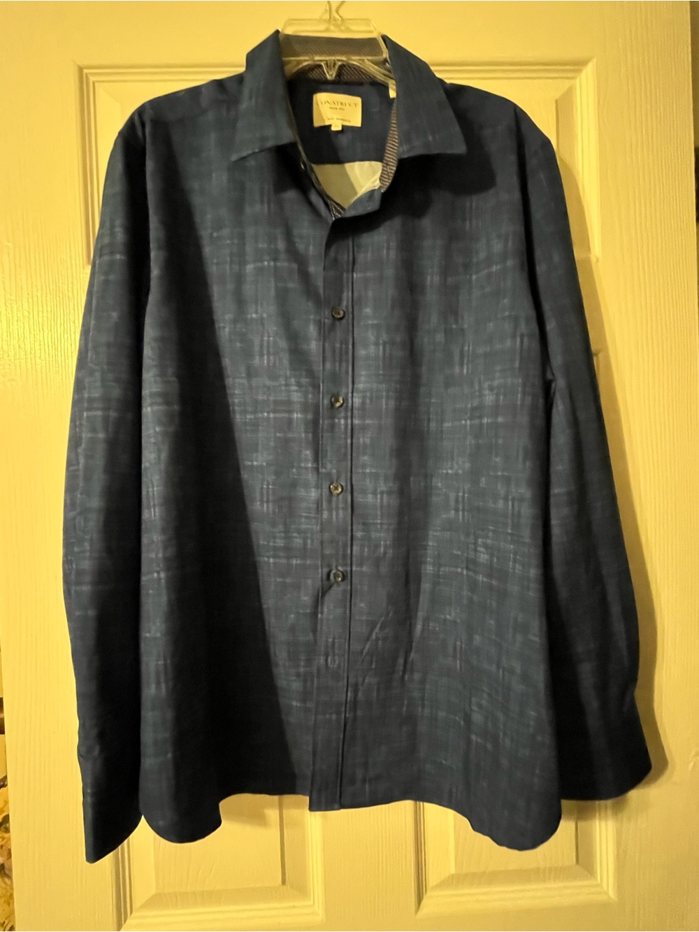Men's Blue Button-Up dress shirt Construct XL slim fit